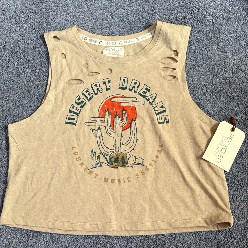 Recycle Threads Tan Desert Dreams Women's Top